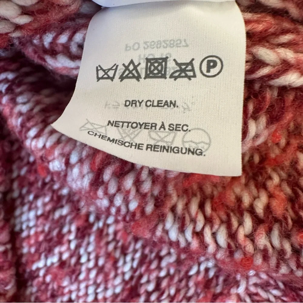 J.Crew Women’s Marled Wool Mohair Blend Turtleneck Sweater Red Size Large NWOT